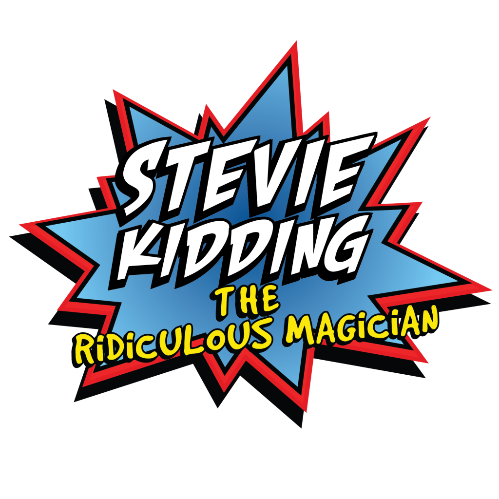 graphic for stevie kidding children's birthday party family entertainer in boston
